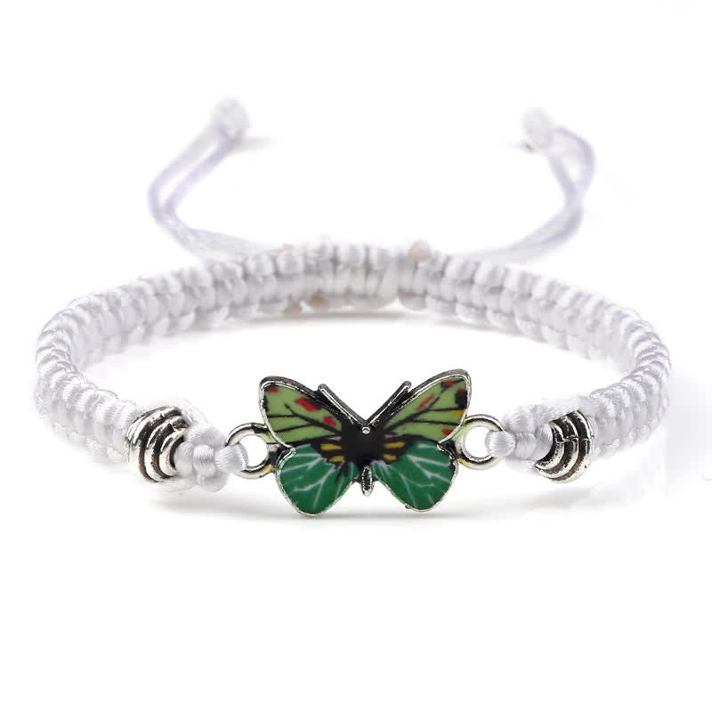 Pulsera con dije de hilo de amor y libertad de mariposa con Buddha Stones
