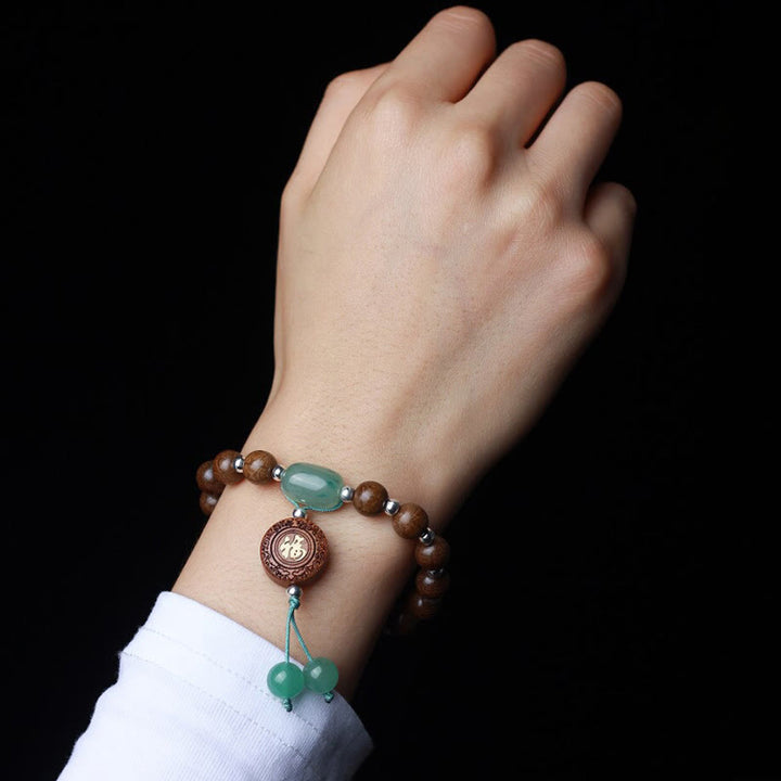 Abelia Biflora Pulsera Protección Felicidad Madera