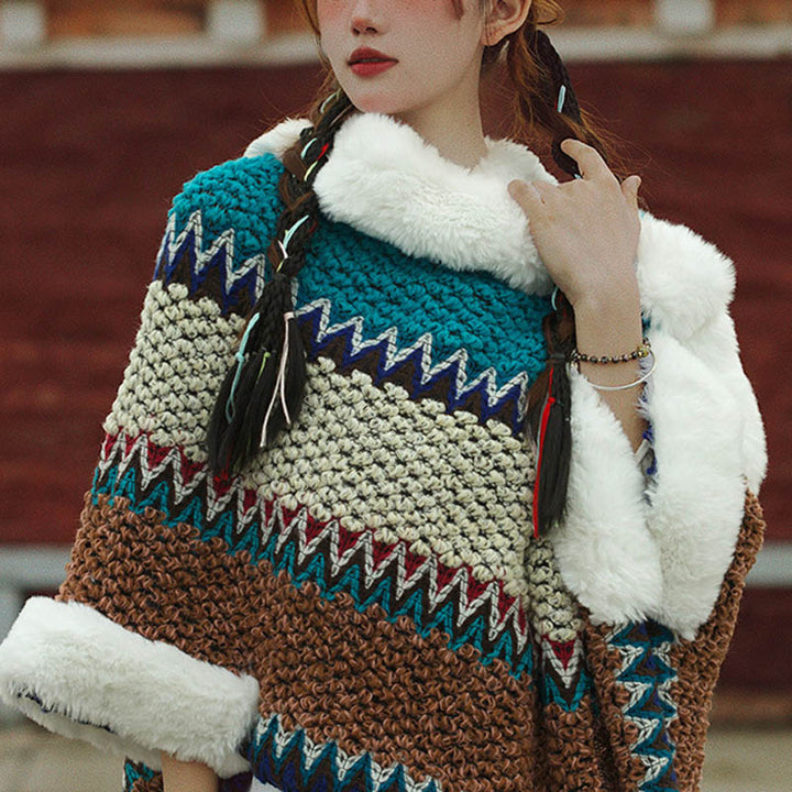 Mantón de rayas multicolor tibetano con Buddha Stones , bufanda de viaje acogedora para invierno