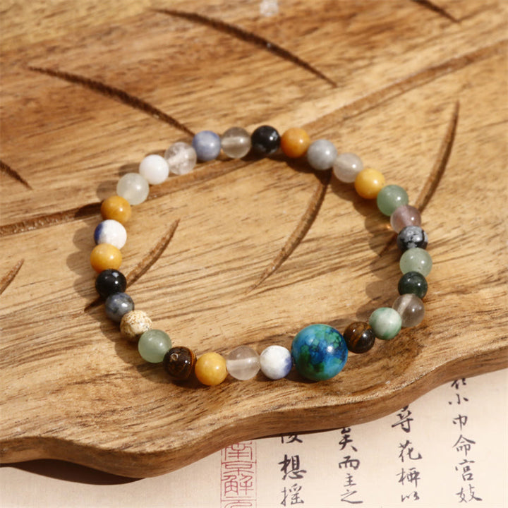 Pulsera de protección de ágata jaspe de sedimento marino de piedra natural de Buddha Stones