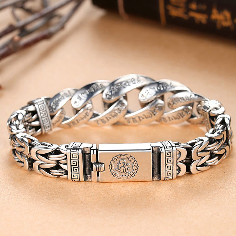 Pulsera de pureza de paz grabada con Buddha Stones Om Mani Padme Hum