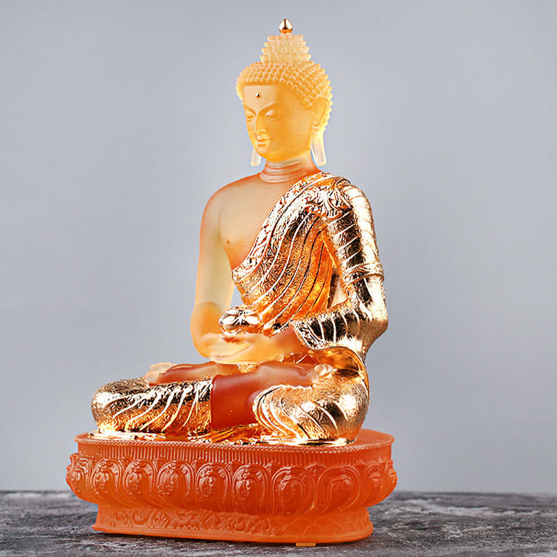 Buddha Stones, estatuilla hecha a mano de Buda, pieza de arte de Liuli, estatua de serenidad, decoración para el hogar - image 4