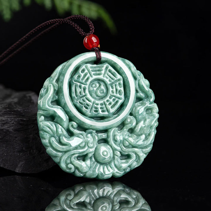 Collar con colgante de cadena con Buddha Stones, dragón, Jade, Yin Yang, equilibrio - image 5