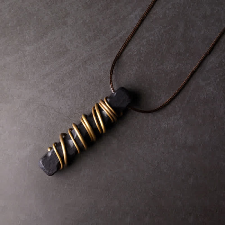 Colgante de collar de paz con Buddha Stones , madera de ébano del Tíbet, equilibrio de cobre - Madera de ébano (Equilibrio ♥ Calma) - image 2