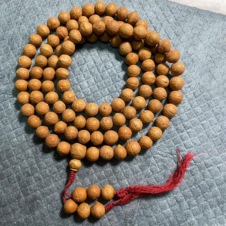 Buddha Stones 108 cuentas Mala Nepal semilla Bodhi suerte riqueza borla pulsera