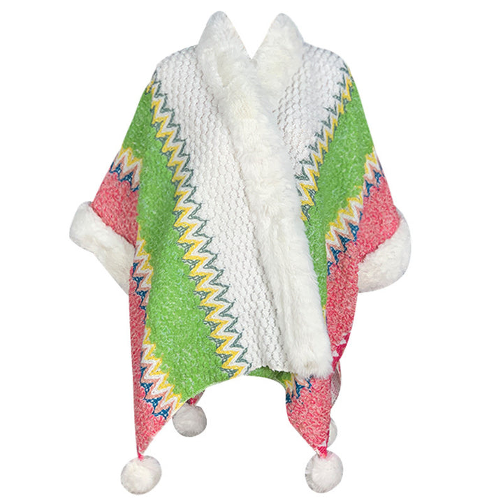Mantón de rayas multicolor tibetano con Buddha Stones , bufanda de viaje acogedora para invierno