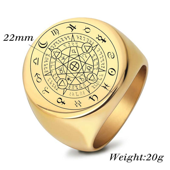 Anillo de bendición de protección de las 12 constelaciones del zodíaco