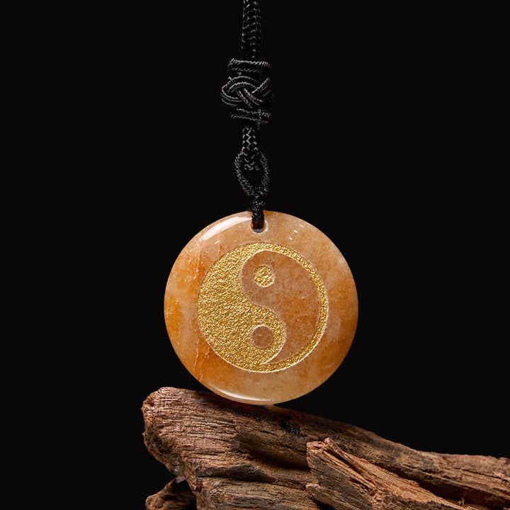 Buddha Stones, varios cristales, amatista, ojo de tigre, Aventurina verde, Yin Yang, collar espiritual, colgante