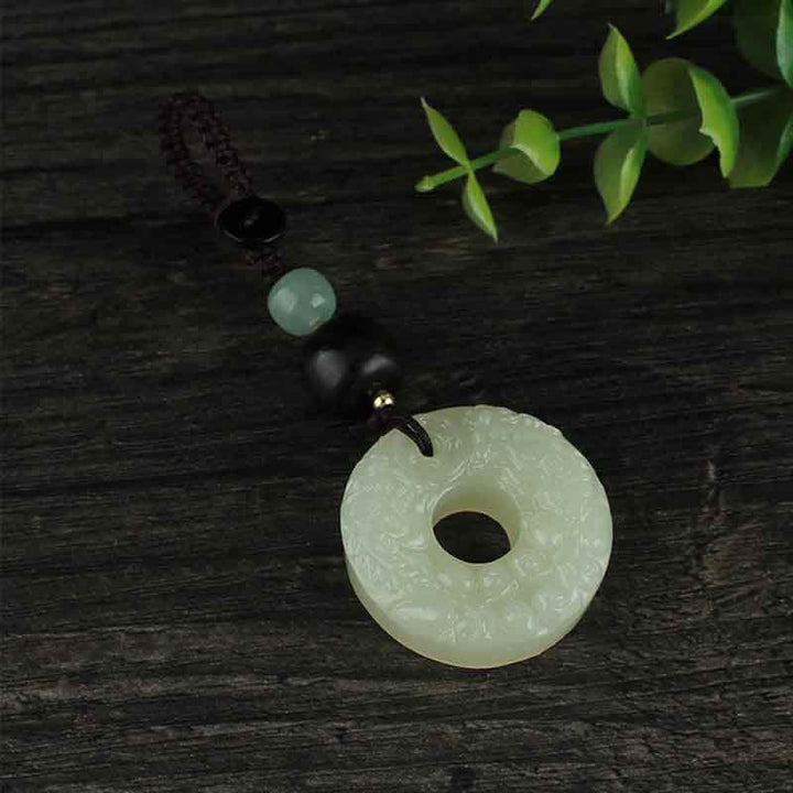 Llavero con hebilla de paz de Jade PiXiu, Buddha Stones , abundancia y riqueza