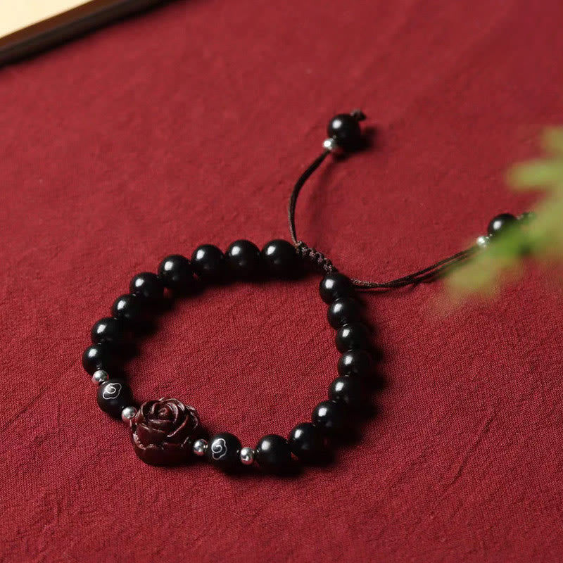 Pulsera De Calmante De Sándalo Rojo Hoja Pequeña De Buddha Stones - Sándalo rojo de hoja pequeña (Aleja a los malos espíritus ♥Protección) - image 1
