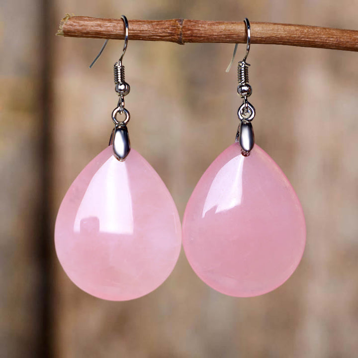 Pendientes colgantes curativos de aventurina natural con Buddha Stones - Cristal rosa - image 6