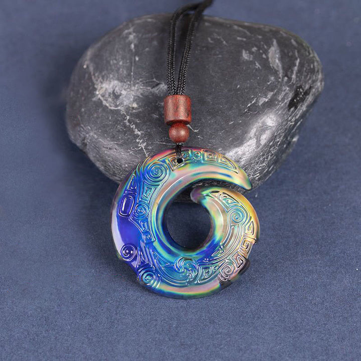 La suerte que cambia de color mejora el patrón de diseño Colgante de collar de cristal Liuli