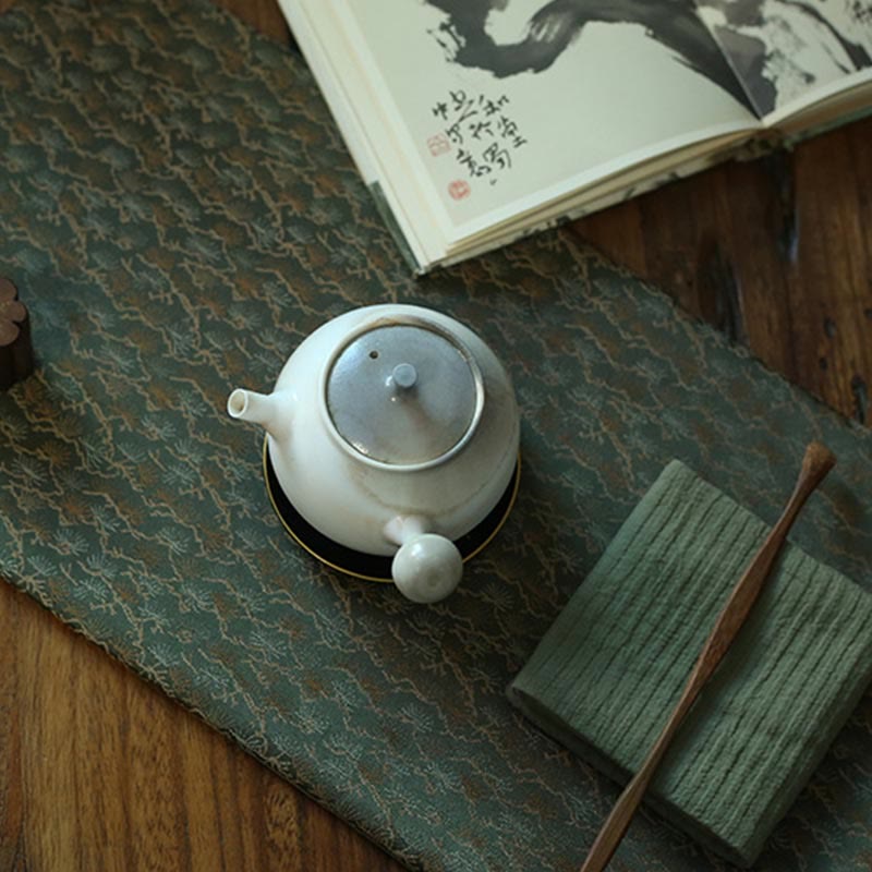 Posavasos para taza de té con diseño de brocado floral elegante