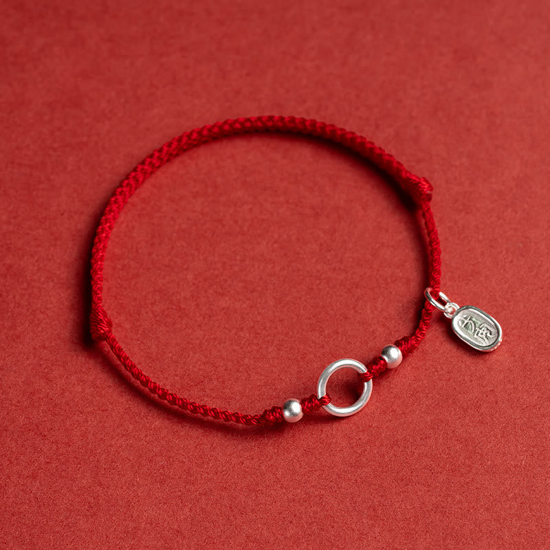 Pulsera de hilo rojo con hebilla de loto, paz, alegría, suerte, fortuna, plata de ley 925 , Buddha Stones - Rojo (circunferencia de la muñeca 15-18 cm) - Paz y alegría - image 17