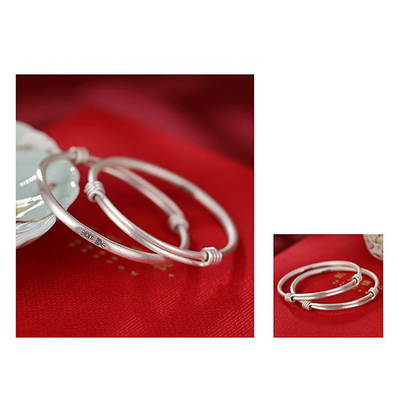 Pulsera para niños con Buddha Stones de plata de ley 999, protección de la paz y la alegría
