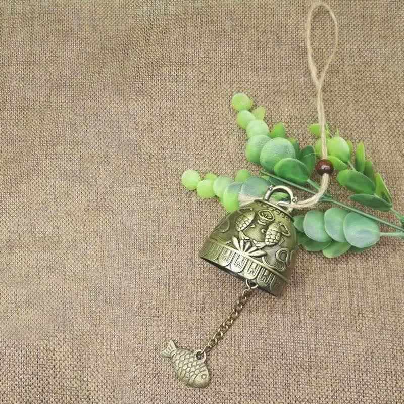 Feng Shui Buda Koi pez dragón elefante carillón de viento campana suerte decoración colgante de pared