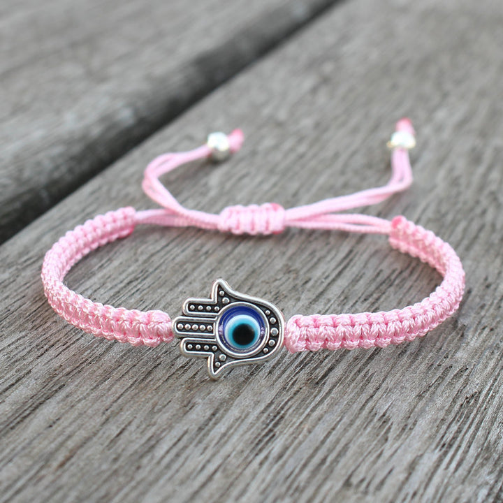Pulsera hecha a mano con Buddha Stones, símbolo de Hamsa, protección de la suerte