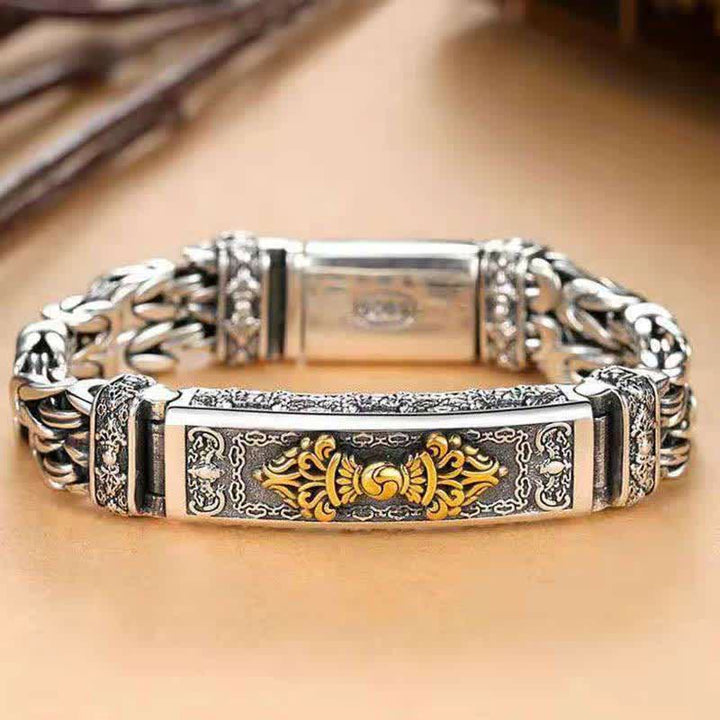 Pulsera de equilibrio de cobre con patrón trenzado trenzado Vajra Dorje de Buddha Stones