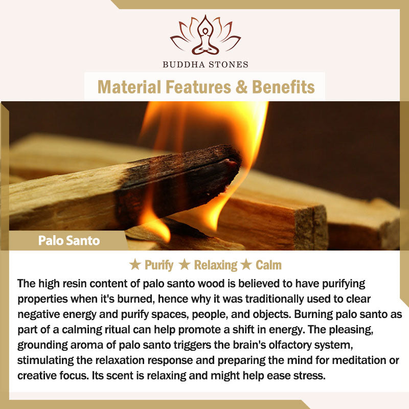 Buddha Stones Natural Palo Santo, amatista, Aventurina verde, cristal, salvia blanca, mancha, purifica, conjunto de Altar, suministros espirituales