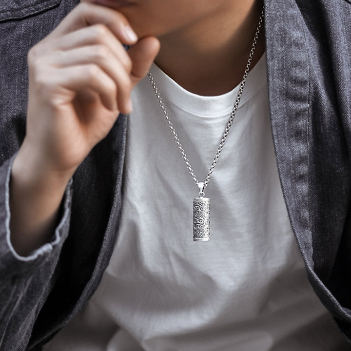 Colgante de collar de protección con seis palabras verdaderas de Buddha Stones