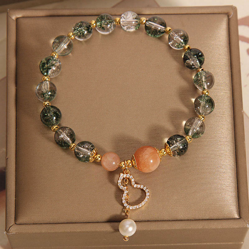 Pulsera de confianza con dije de calabaza fantasma verde de Buddha Stones
