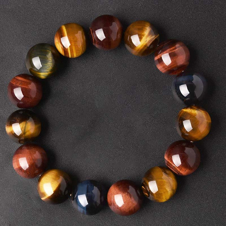 Pulsera de protección positiva con ojo de tigre natural de Buddha Stones