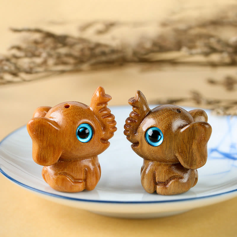 Buddha Stones de sándalo, hoja pequeña, sándalo rojo, sándalo verde, minielefante de la suerte, decoración de protección tallada - image 0