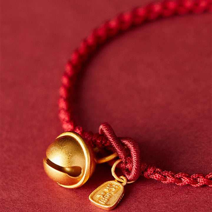 Pulsera de cuerda roja con diseño de personaje Fu hecho a mano con Buddha Stones