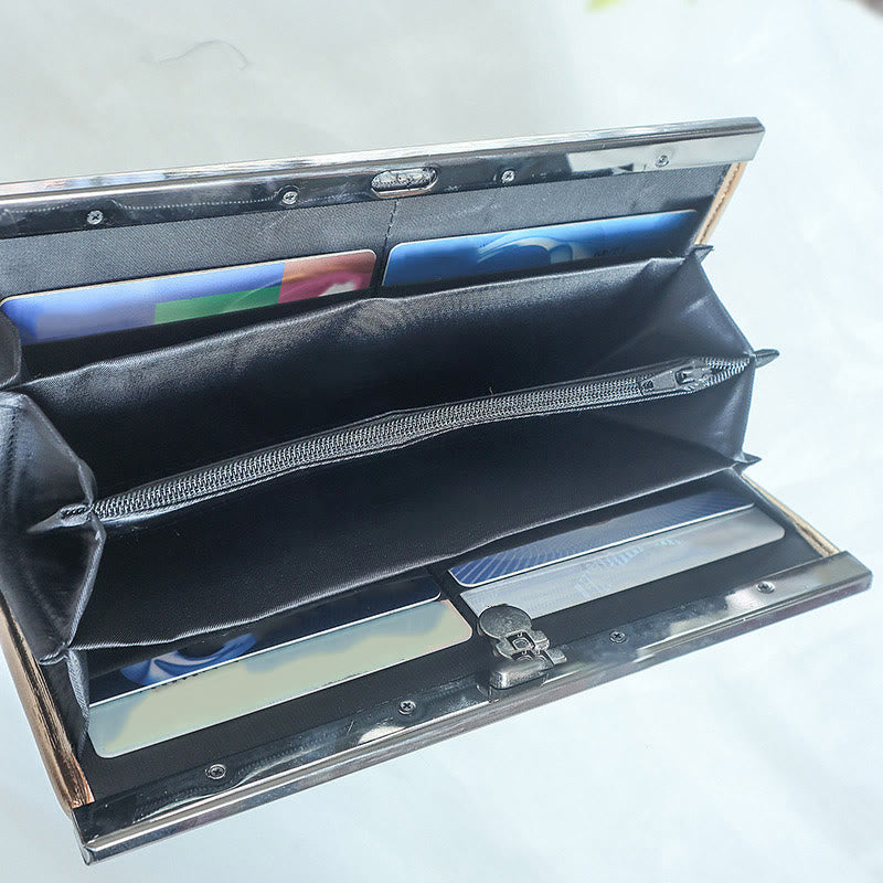 Monedero de compras con bordado de doble cara de bambú, flor de Buddha Stones , ciruela, flor de melocotón, tarjetero para efectivo de gran capacidad - image 2