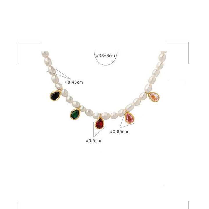Colgante de collar de pureza de piedra de cristal de perla