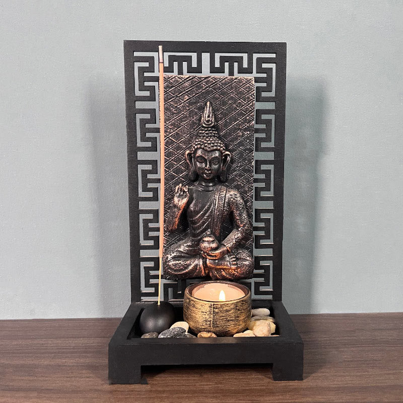 Buddha Stones, decoración del altar de oración de resina para el hogar, compasión, serenidad