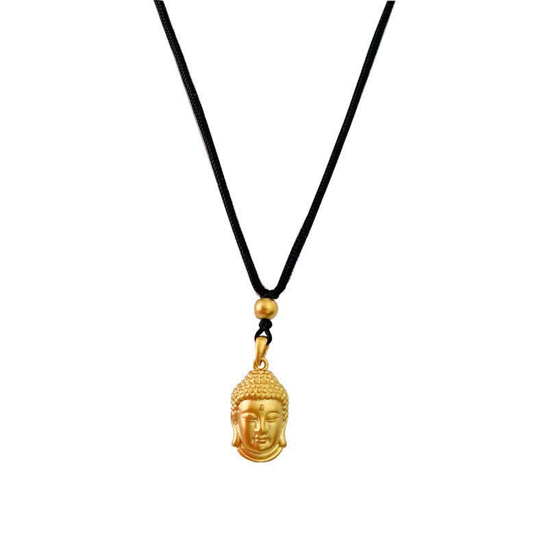 Colgante de collar de riqueza de cobre de Buda de oro - image 11