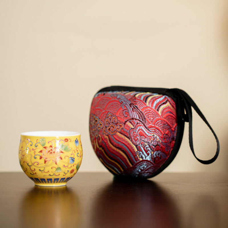 Taza de té de cerámica con diseño de vaina de flor de loto, Buddha Stones, taza de té de Kung Fu, 80ml