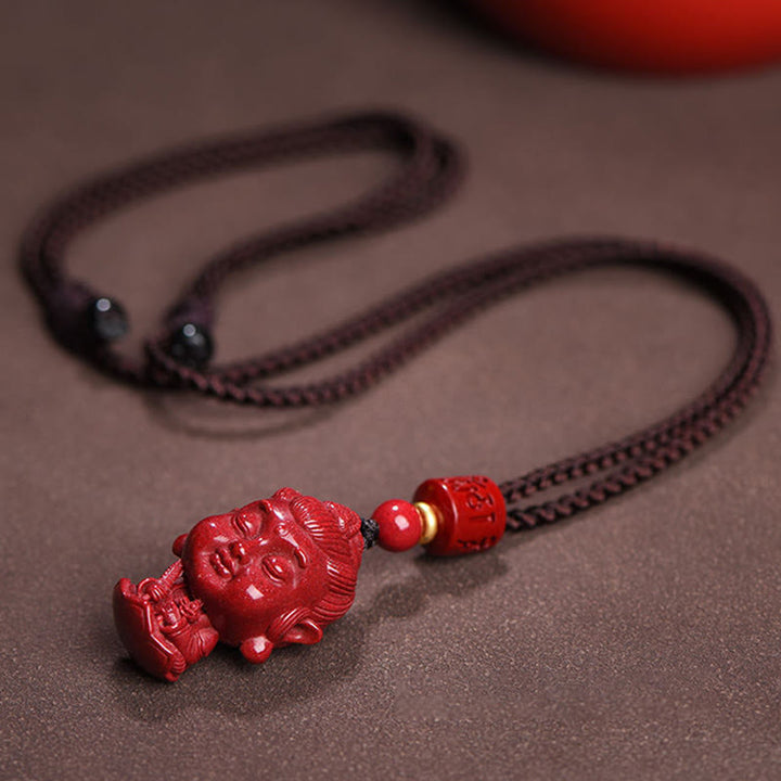 Buddha Stones del zodiaco chino, Buda natal, amuleto de cinabrio Natural, colgante para mantener alejados los espíritus malignos