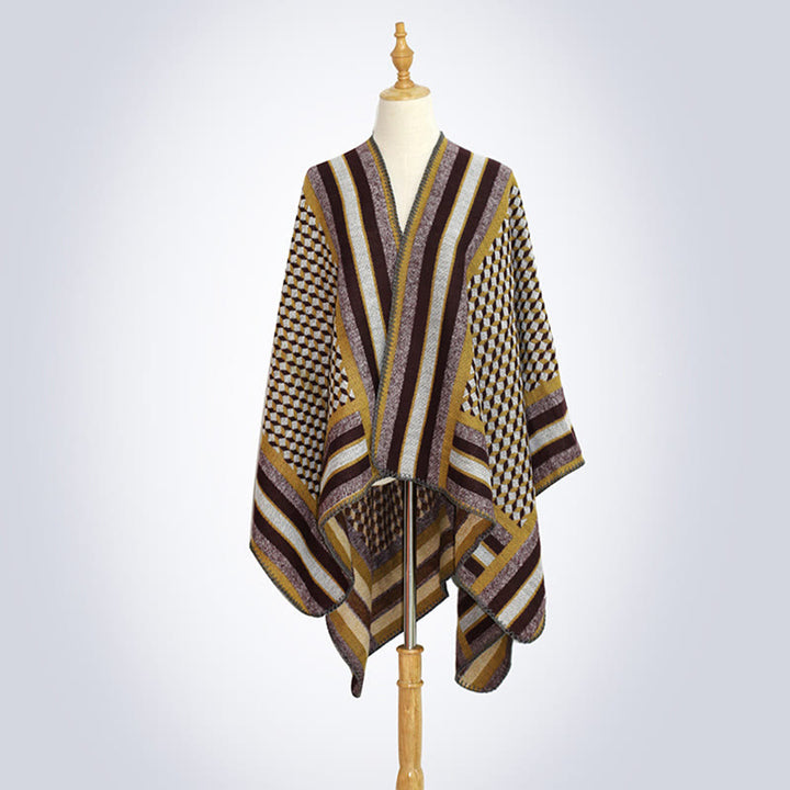 Mantón tibetano de Buddha Stones , patrón clásico, bufanda de viaje cálida y acogedora para invierno