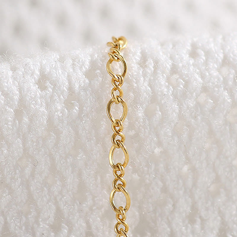 Pulsera de amor curativa con piedra lunar natural chapada en oro de 14 quilates con Buddha Stones