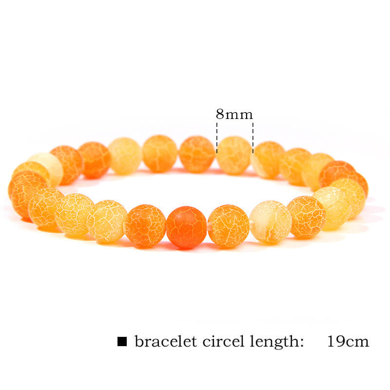 Pulsera con cuentas de equilibrio de cristal de piedra de ágata natural