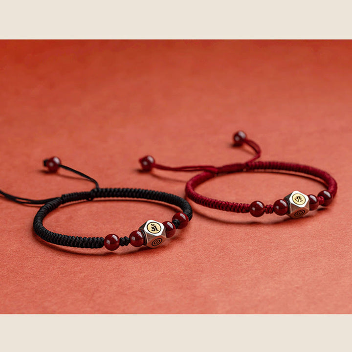 Pulsera de plata de ley 925 con Buddha Stones , zodíaco chino, Buda natal, cinabrio, calma