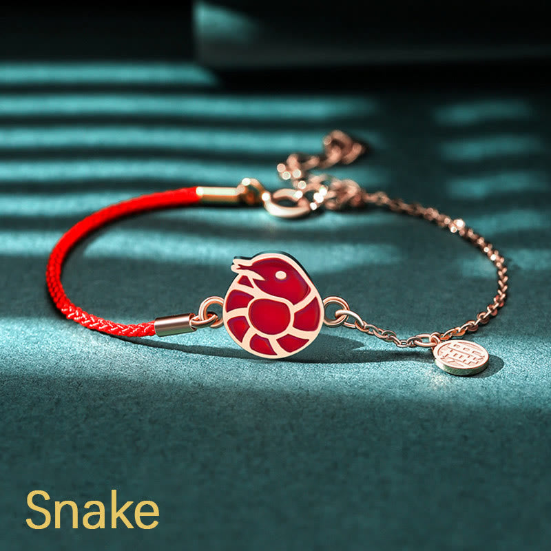 Pulsera de cadena de hilo rojo con Buddha Stones , Plata de Ley 925, que cambia de color, protección de la suerte del zodiaco chino - Serpiente (circunferencia de la muñeca 14-15 cm) - image 19