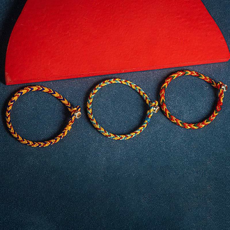 Buddha Stones &quot;Que estés sano y salvo todo el año&quot; Pulsera Suerte Multicolor