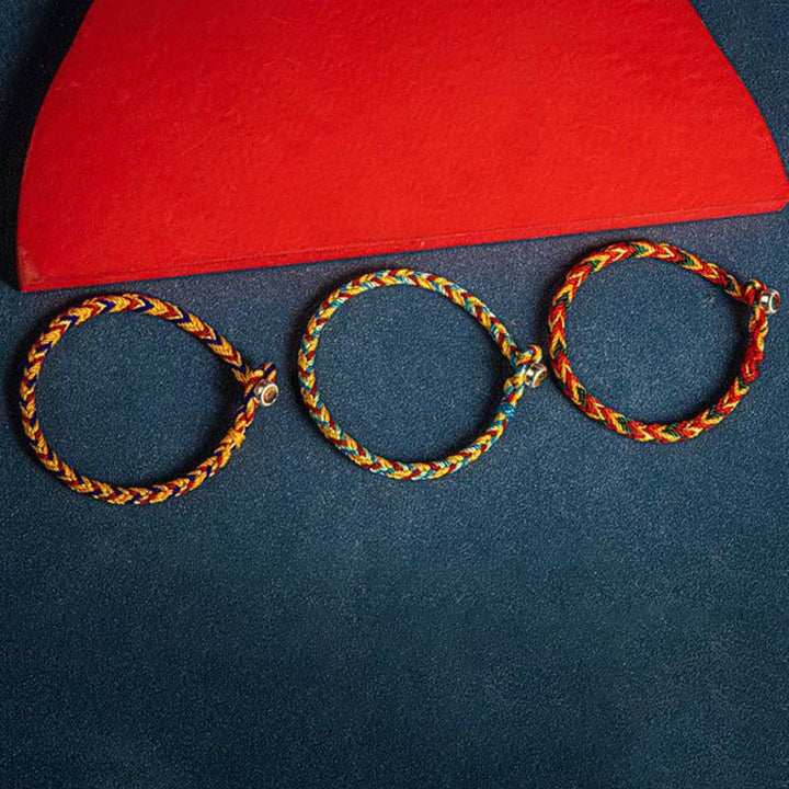 Buddha Stones &quot;Que estés sano y salvo todo el año&quot; Pulsera Suerte Multicolor