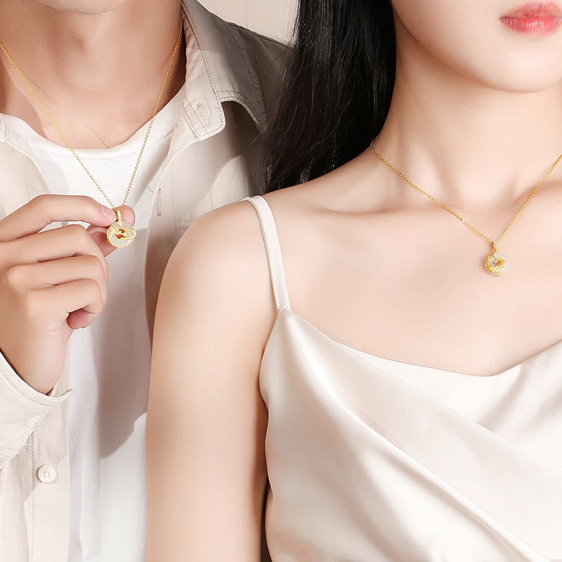 Buddha Stones de Plata de Ley 925, Año del Dragón, Jade Hetian, dragón dorado, Fénix, hebilla de la paz, colgante de collar de la suerte - image 7