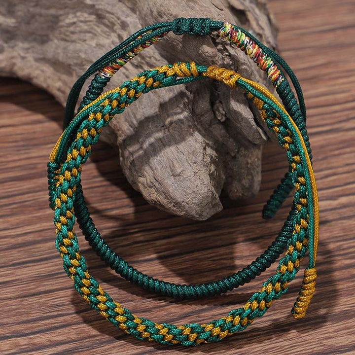 Juego de pulsera de la suerte con Buddha Stones, 3 piezas, cuentas de cobre tibetanas, protección curativa