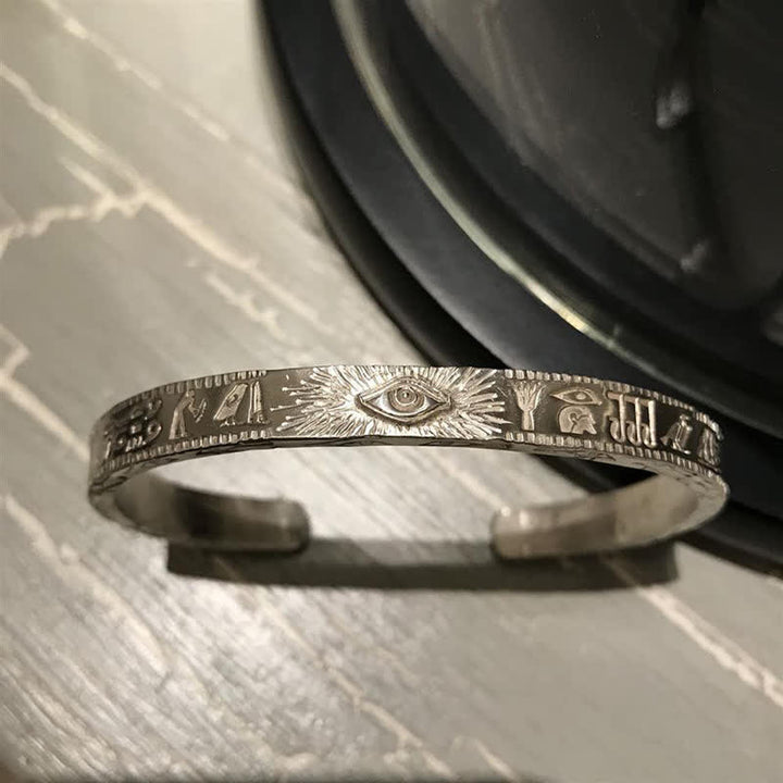 Brazalete de cobre con protección del Ojo de Horus de Buddha Stones