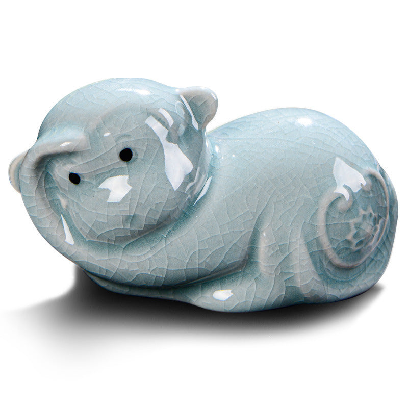 Buddha Stones zodiaco chino riqueza cerámica té mascota hogar estatuilla decoración