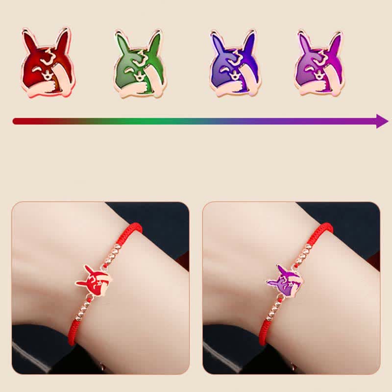 Pulsera de hilo rojo con Buddha Stones de plata de ley 925, zodíaco chino, suerte, fe, decoloración