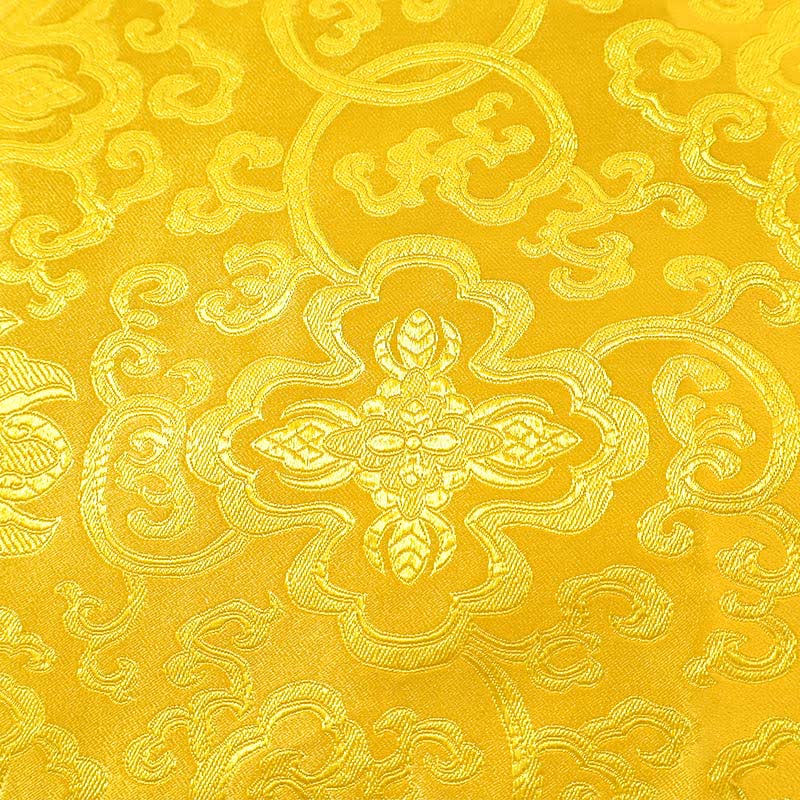 Alfombra Jacquard con símbolos propicios tibetanos con patrón de dragón de flores de altar de oración