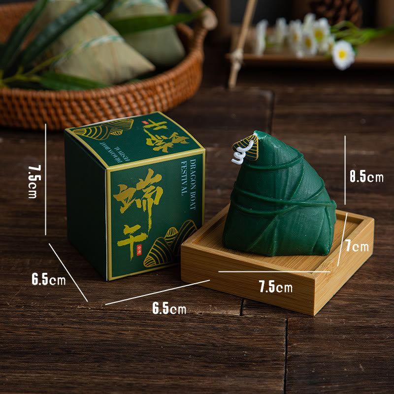 Vela perfumada con patrón Zongzi del Festival del Barco del Dragón de Buddha Stones , regalo para familiares y amigos