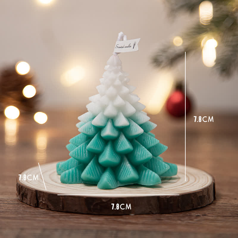 Regalo de vela de cera de soja perfumado árbol de Navidad para amigos de la familia
