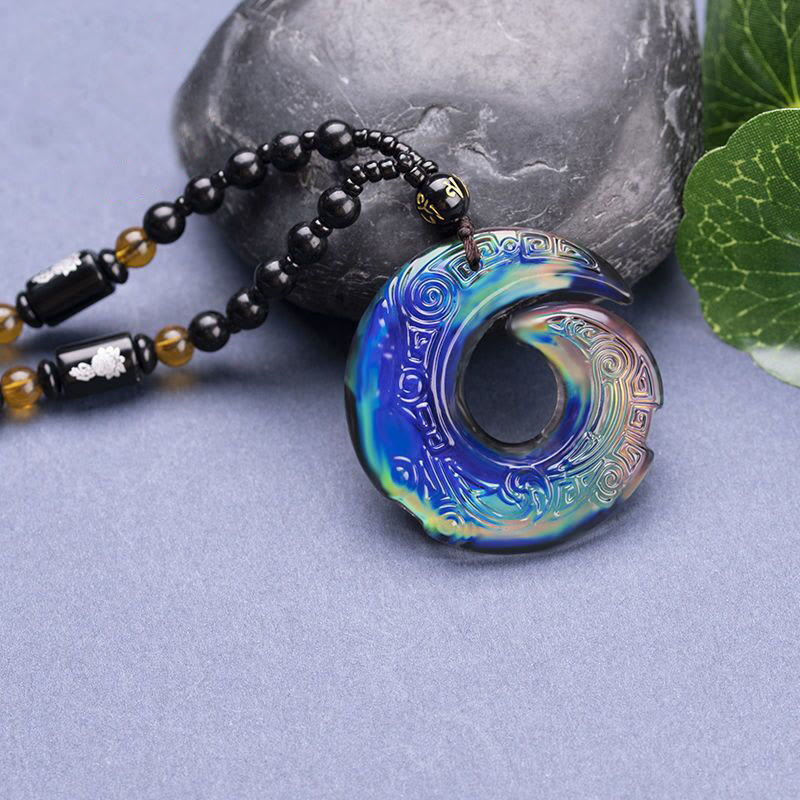 La suerte que cambia de color mejora el patrón de diseño Colgante de collar de cristal Liuli